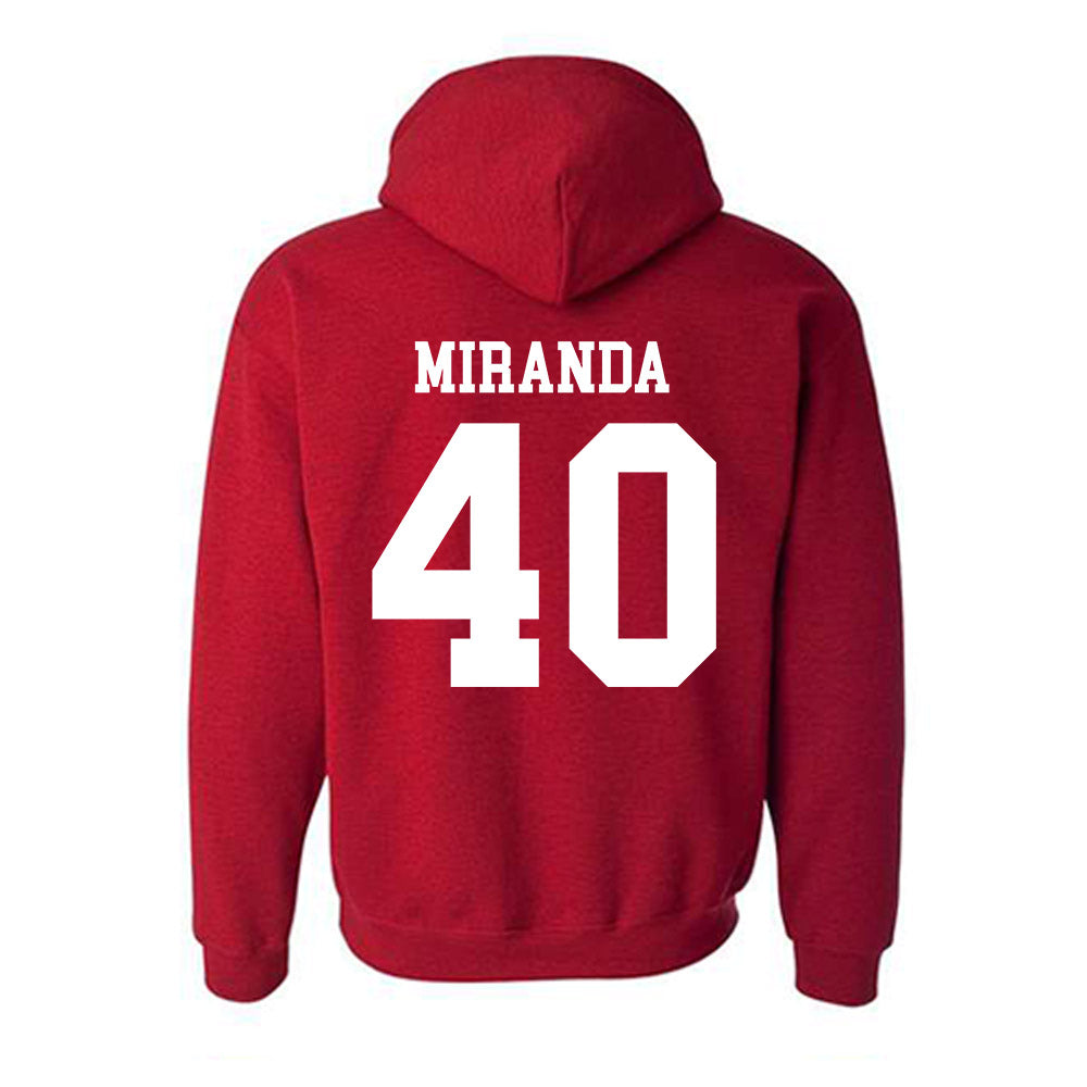 SDSU - NCAA Baseball : Evan Miranda - Classic Shersey Hooded Sweatshirt-1