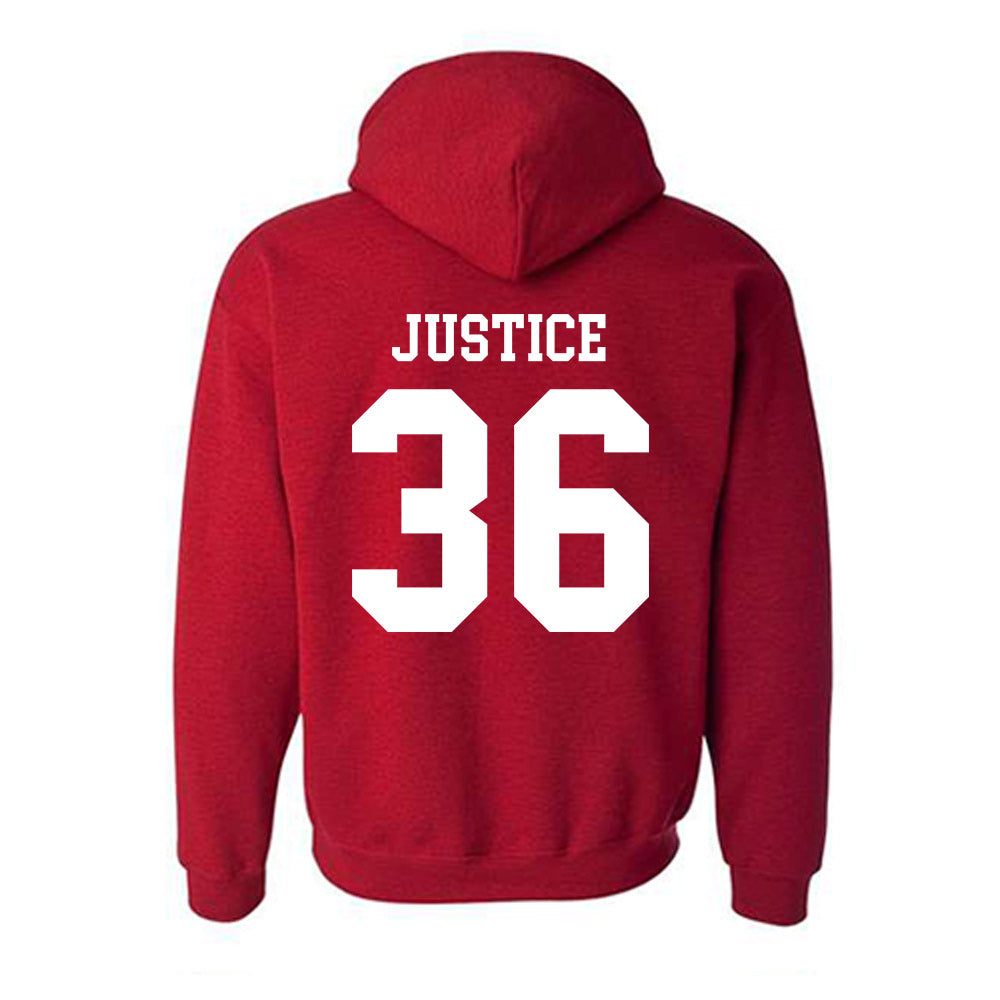 SDSU - NCAA Baseball : Zach Justice - Classic Shersey Hooded Sweatshirt-1