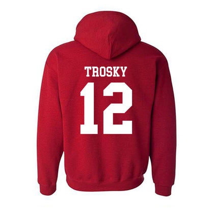 SDSU - NCAA Baseball : Jabin Trosky - Classic Shersey Hooded Sweatshirt-1