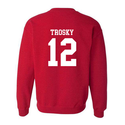 SDSU - NCAA Baseball : Jabin Trosky - Classic Shersey Crewneck Sweatshirt-1