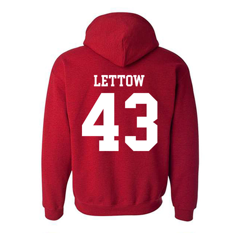 SDSU - NCAA Baseball : Rohan Lettow - Classic Shersey Hooded Sweatshirt-1
