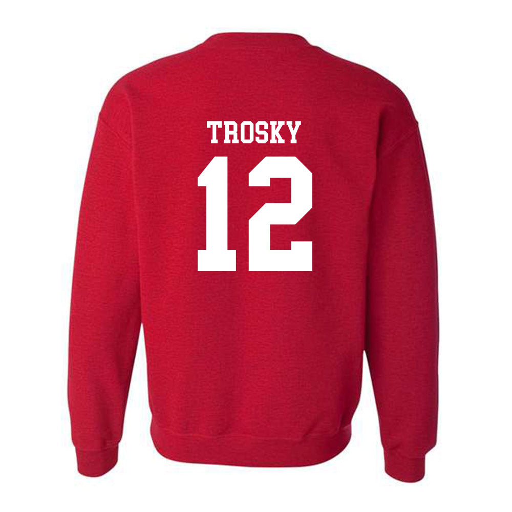 SDSU - NCAA Baseball : Jabin Trosky - Classic Shersey Crewneck Sweatshirt-1