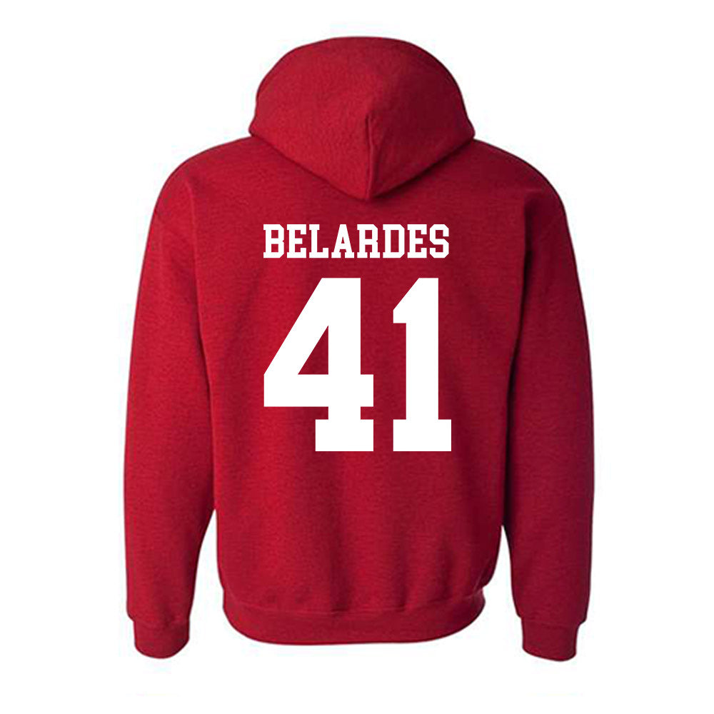 SDSU - NCAA Baseball : Alec Belardes - Classic Shersey Hooded Sweatshirt-1