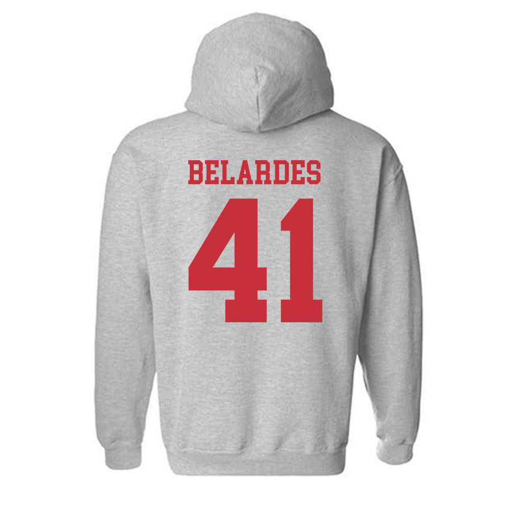 SDSU - NCAA Baseball : Alec Belardes - Classic Shersey Hooded Sweatshirt-1