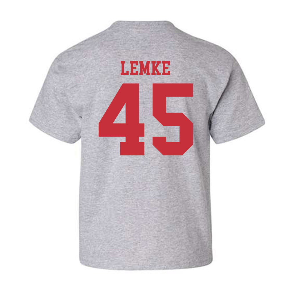 SDSU - NCAA Baseball : Simon Lemke - Classic Shersey Youth T-Shirt-1