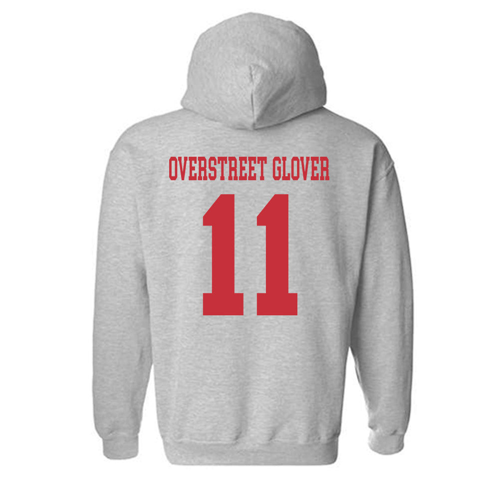 SDSU - NCAA Football : Deyhare Overstreet-Glover - Classic Shersey Hooded Sweatshirt-1
