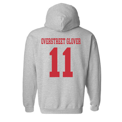 SDSU - NCAA Football : Deyhare Overstreet-Glover - Classic Shersey Hooded Sweatshirt-1