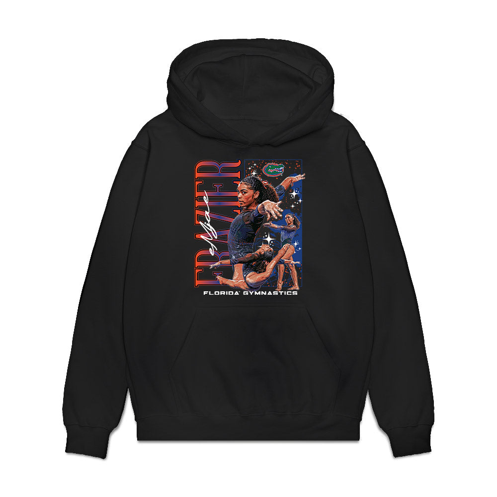 Florida - NCAA Women's Gymnastics : Emjae Frazier - Collage Premium Hooded Sweatshirt-0