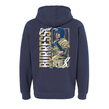 Georgia Tech - NCAA Baseball : Drew Burress - Collage Hooded Pullover Sweatshirt-1