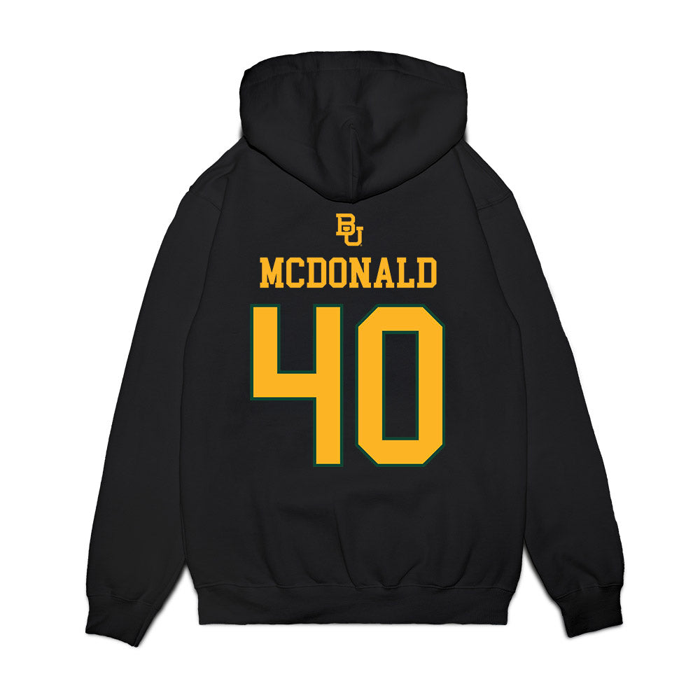 Baylor - Baylor University - NCAA Acrobatics & Tumbling : Leavy McDonald - National Champions Premium Hooded Sweatshirt-1