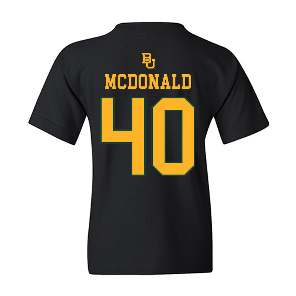 Baylor - Baylor University - NCAA Acrobatics & Tumbling : Leavy McDonald - National Champions Youth T-Shirt-1