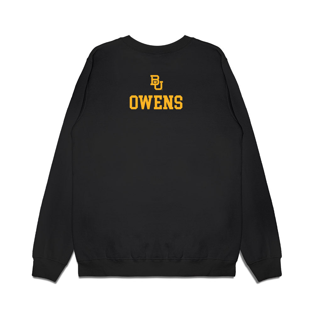 Baylor - Baylor University - NCAA Acrobatics & Tumbling : Lawrence Owens - National Champions Premium Crewneck Sweatshirt-1