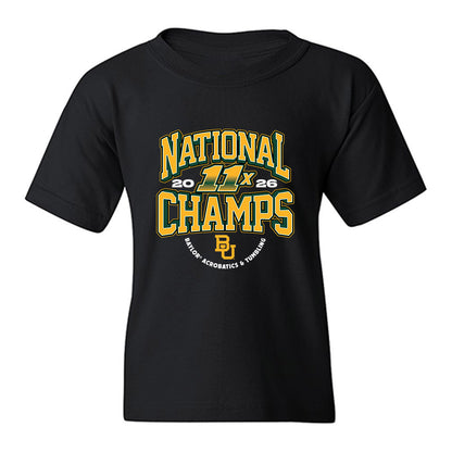 Baylor - Baylor University - NCAA Acrobatics & Tumbling : Meredith Wells - National Champions Youth T-Shirt-0