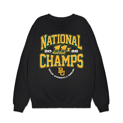 Baylor - Baylor University - NCAA Acrobatics & Tumbling : Lexi Lannon - National Champions Premium Crewneck Sweatshirt-0