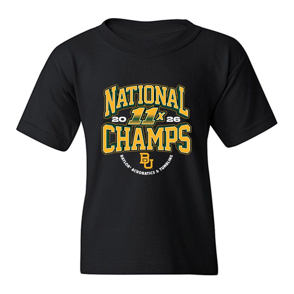 Baylor - Baylor University - NCAA Acrobatics & Tumbling : Emily Bott - National Champions Youth T-Shirt-0