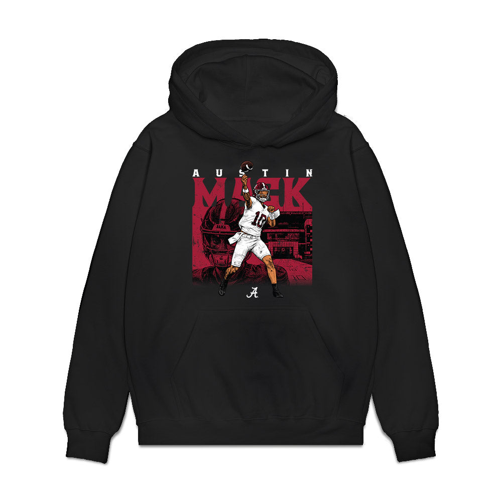 Alabama - NCAA Football : Austin Mack - Collage Premium Hooded Sweatshirt-0