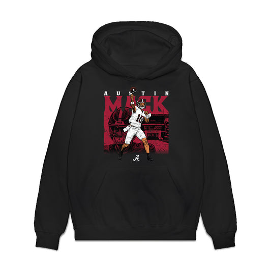 Alabama - NCAA Football : Austin Mack - Collage Premium Hooded Sweatshirt-0