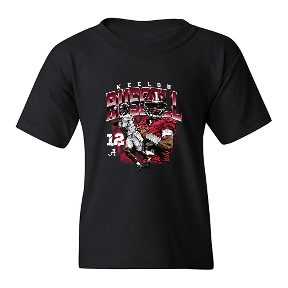Alabama - NCAA Football : Keelon Russell - Collage Youth T-Shirt-0