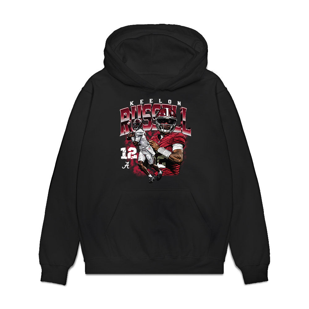 Alabama - NCAA Football : Keelon Russell - Collage Premium Hooded Sweatshirt-0