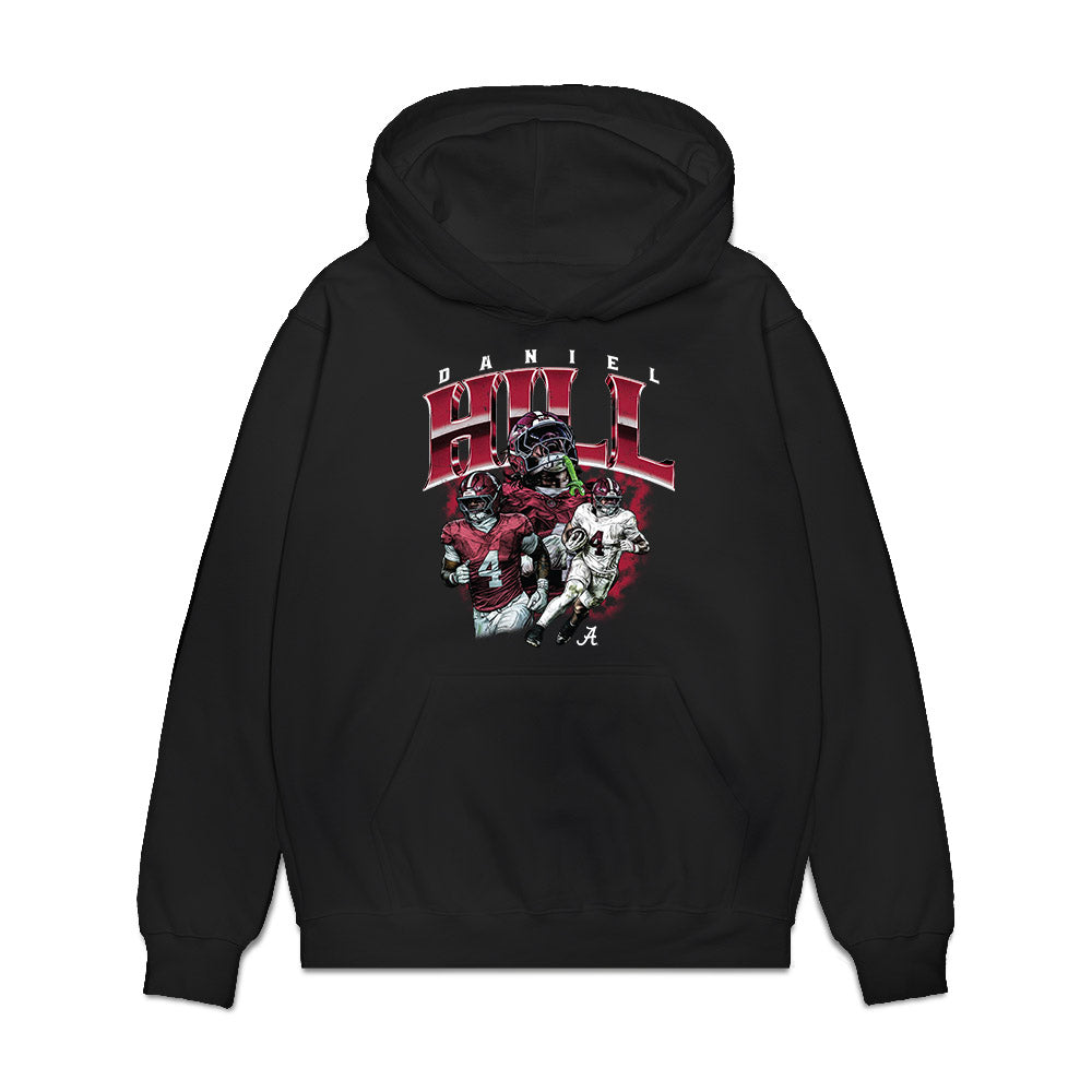 Alabama - NCAA Football : Daniel Hill - Collage Premium Hooded Sweatshirt-0