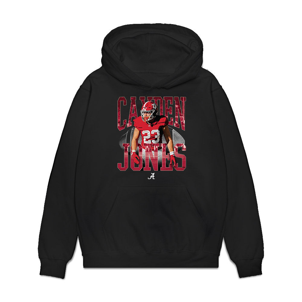 Alabama - NCAA Football : Cayden Jones - Collage Premium Hooded Sweatshirt-0
