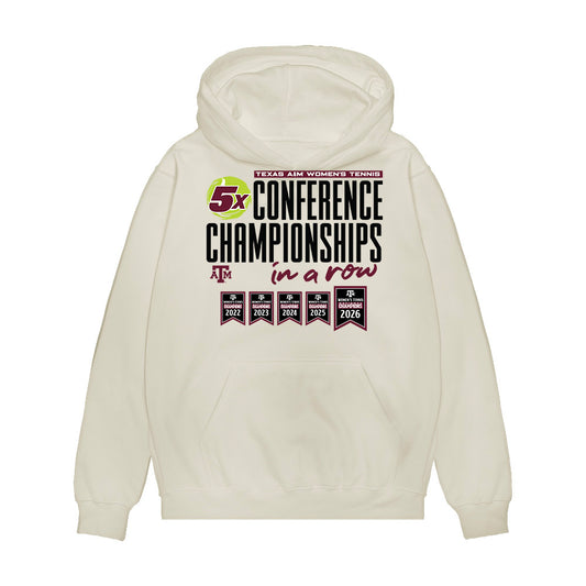 Texas A&M - NCAA Women's Tennis : Ilinca Amariei - 5x Conference Champions Premium Hooded Sweatshirt-0
