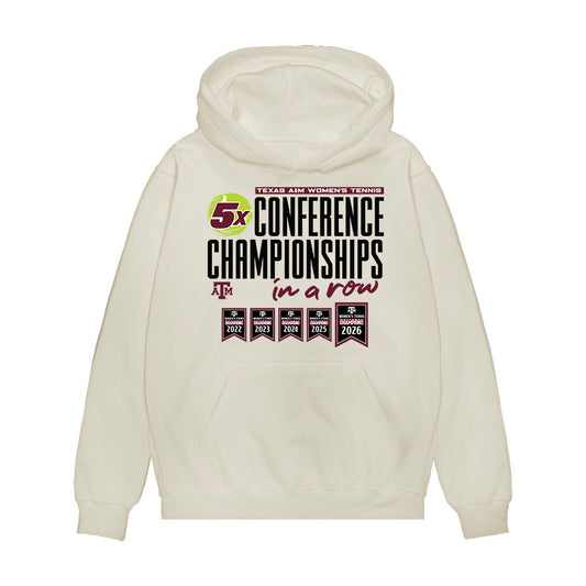 Texas A&M - NCAA Women's Tennis : Avery Esquivel - 5x Conference Champions Premium Hooded Sweatshirt-0
