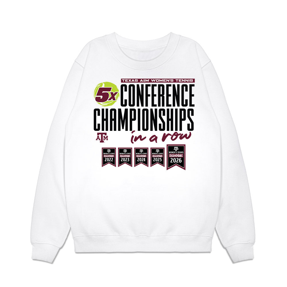 Texas A&M - NCAA Women's Tennis : Avery Esquivel - 5x Conference Champions Premium Crewneck Sweatshirt-0