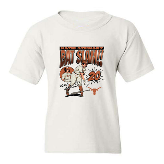 Texas - NCAA Softball : Katie Stewart - Caricature Youth T-Shirt-0