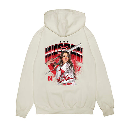 Nebraska - NCAA Softball : Ava Kuszak - Collage Premium Hooded Sweatshirt-1