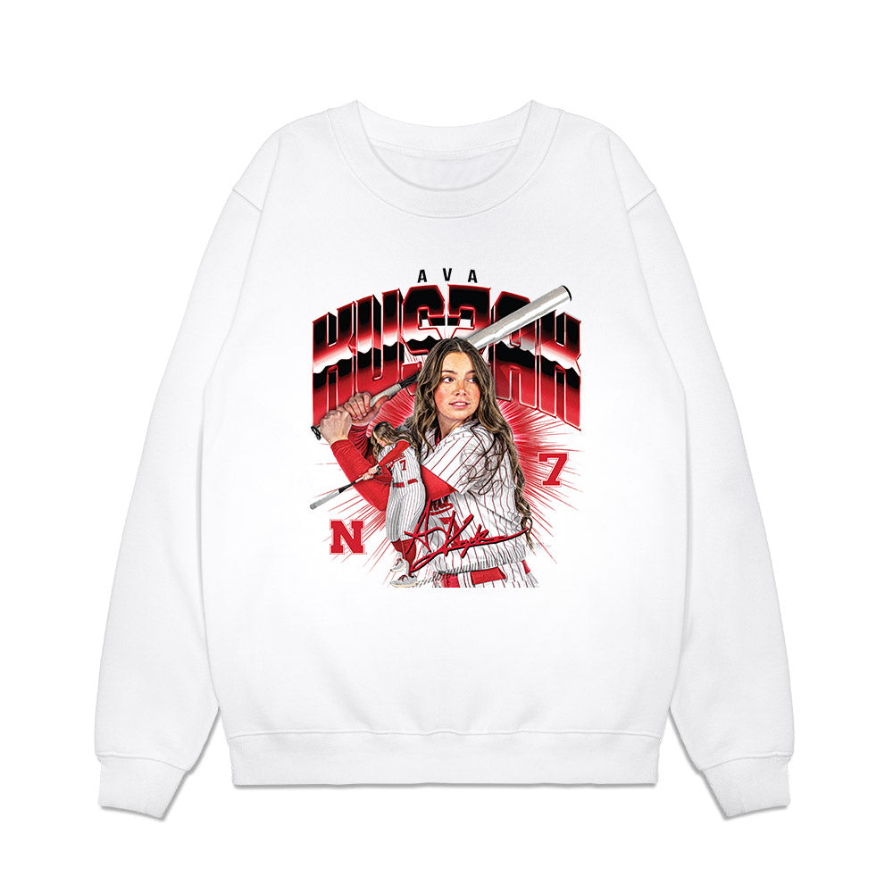 Nebraska - NCAA Softball : Ava Kuszak - Collage Premium Crewneck Sweatshirt-0