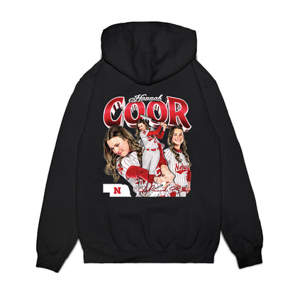 Nebraska - NCAA Softball : Hannah Coor - Collage Premium Hooded Sweatshirt-1