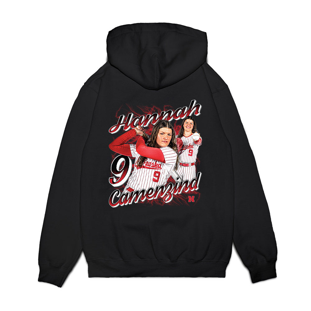 Nebraska - NCAA Softball : Hannah Camenzind - Collage Premium Hooded Sweatshirt-1