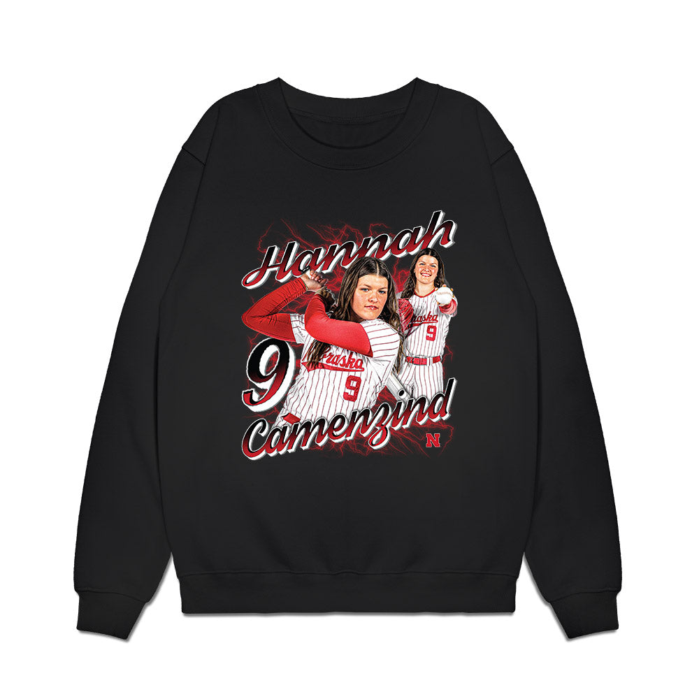 Nebraska - NCAA Softball : Hannah Camenzind - Collage Premium Crewneck Sweatshirt-0