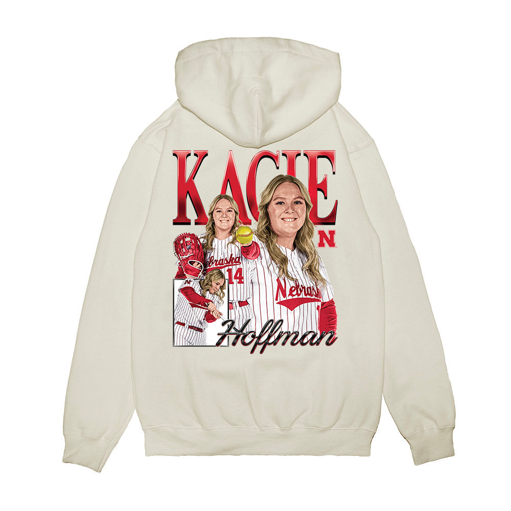 Nebraska - NCAA Softball : Kacie Hoffmann - Collage Premium Hooded Sweatshirt-1