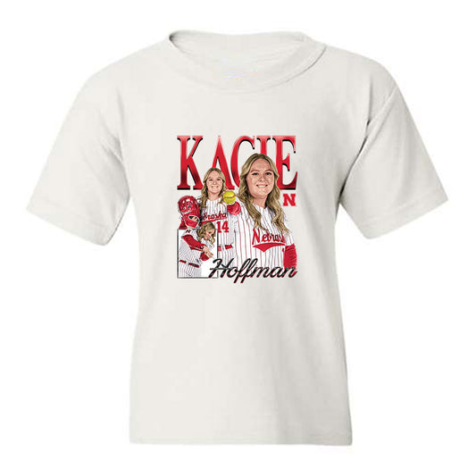 Nebraska - NCAA Softball : Kacie Hoffmann - Collage Youth T-Shirt-0