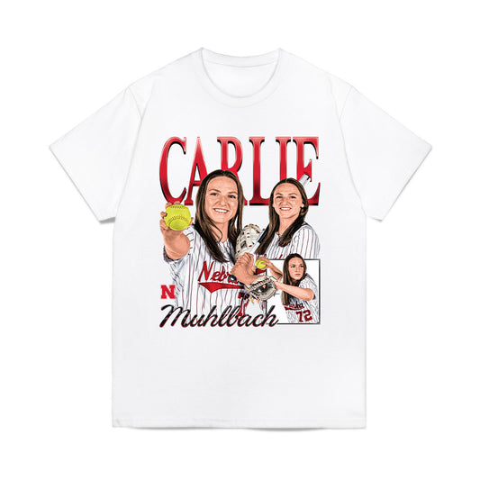 Nebraska - NCAA Softball : Carlie Muhlbach - Collage Comfort Colors T-Shirt-0