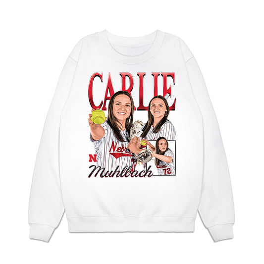 Nebraska - NCAA Softball : Carlie Muhlbach - Collage Premium Crewneck Sweatshirt-0