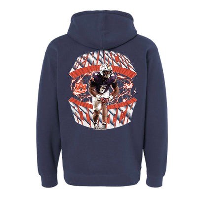 Auburn - NCAA Football : Demarcus Riddick - Collage Hooded Pullover Sweatshirt-1