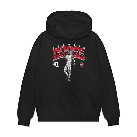 Ohio State - NCAA Football : Brandon Inniss - Collage Premium Hooded Sweatshirt-0