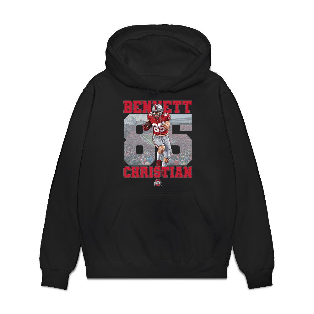 Ohio State - NCAA Football : Bennett Christian - Collage Premium Hooded Sweatshirt-0