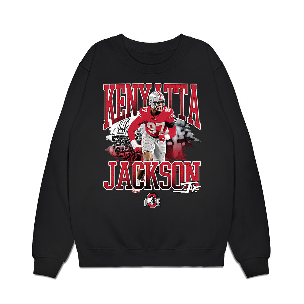 Ohio State - NCAA Football : Kenyatta Jackson Jr - Collage Premium Crewneck Sweatshirt-0