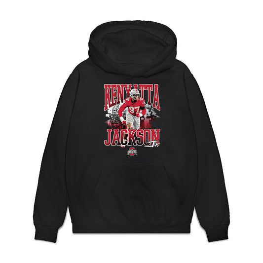 Ohio State - NCAA Football : Kenyatta Jackson Jr - Collage Premium Hooded Sweatshirt-0