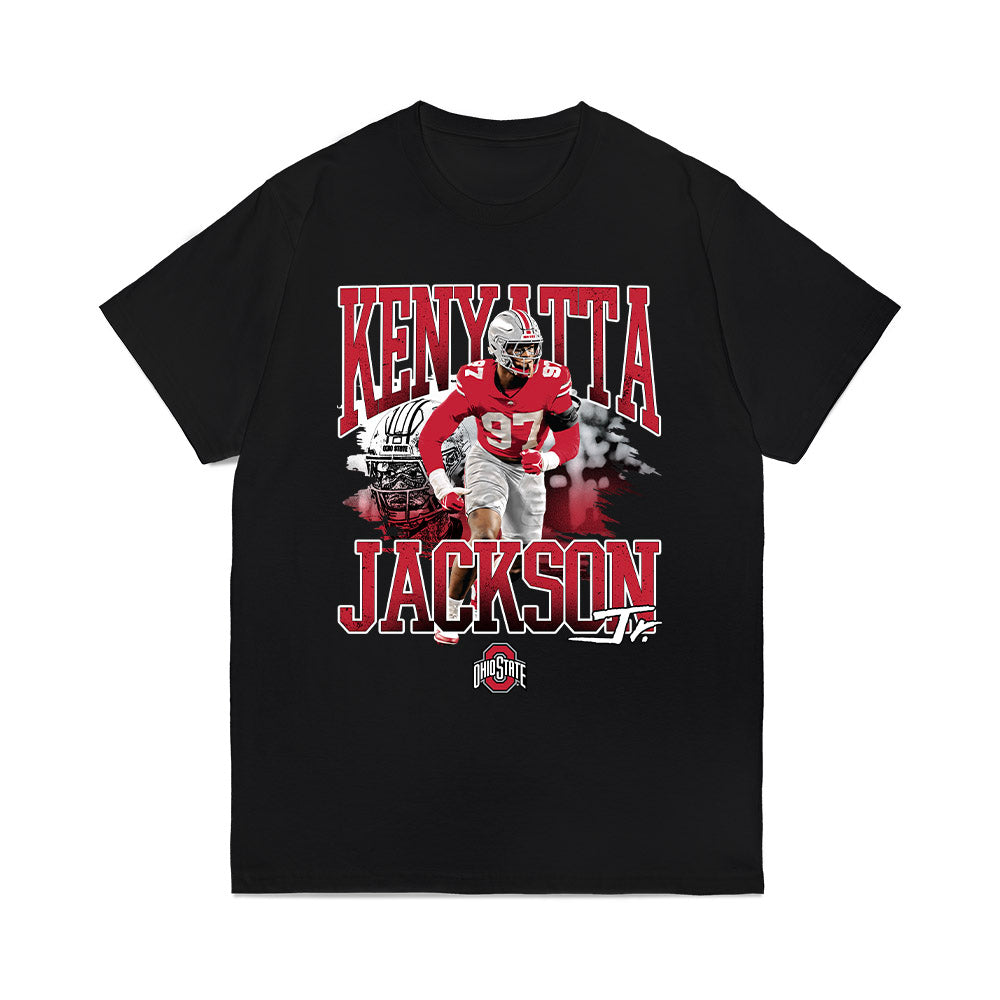 Ohio State - NCAA Football : Kenyatta Jackson Jr - Collage Comfort Colors T-Shirt-0