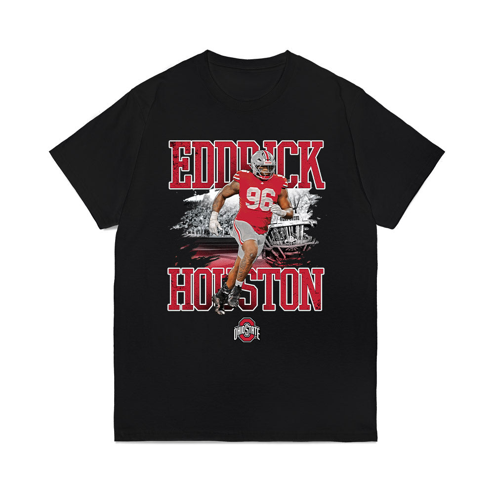 Ohio State - NCAA Football : Eddrick Houston - Collage Comfort Colors T-Shirt-0