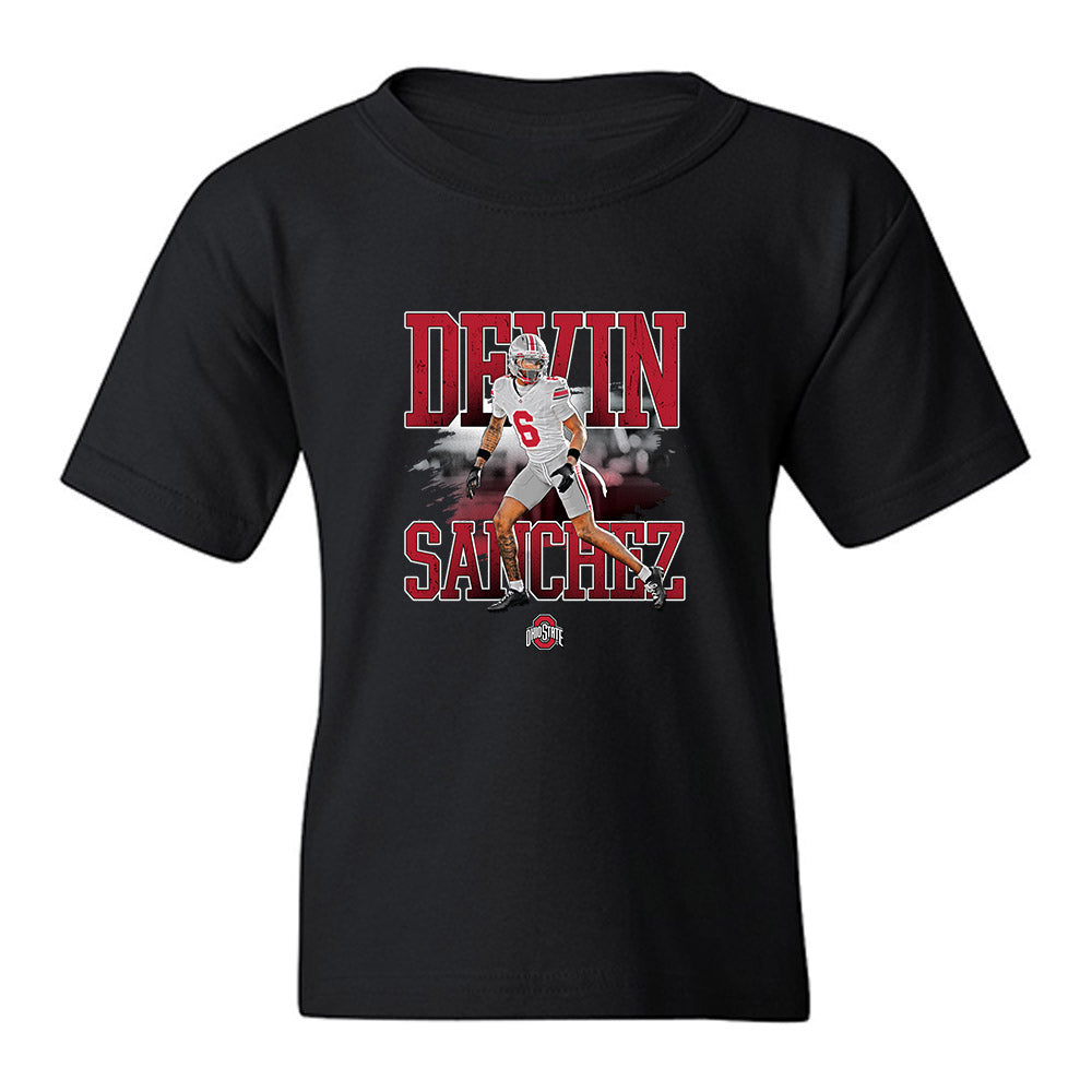 Ohio State - NCAA Football : Devin Sanchez - Collage Youth T-Shirt-0