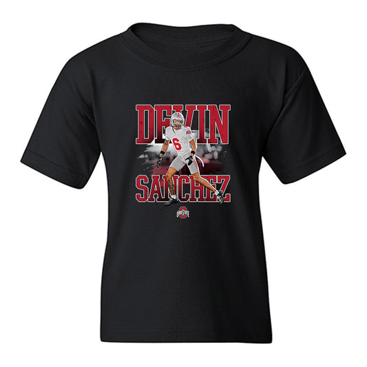 Ohio State - NCAA Football : Devin Sanchez - Collage Youth T-Shirt-0