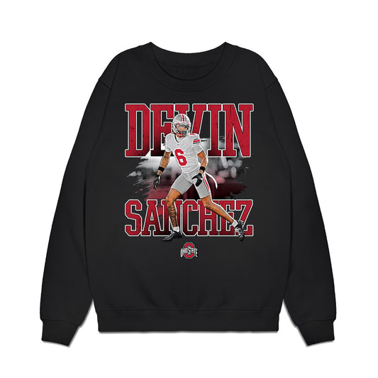Ohio State - NCAA Football : Devin Sanchez - Collage Premium Crewneck Sweatshirt-0