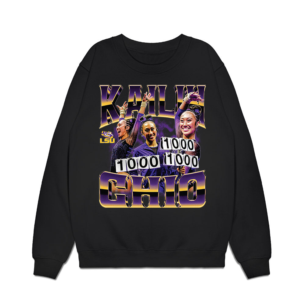 LSU - NCAA Women's Gymnastics : Kailin Chio - Collage Premium Crewneck Sweatshirt-0