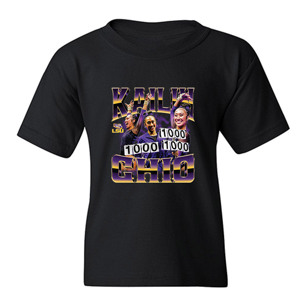LSU - NCAA Women's Gymnastics : Kailin Chio - Collage Youth T-Shirt-0